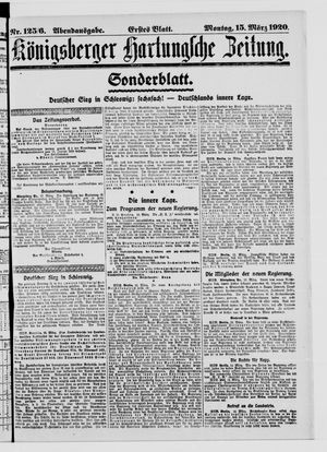 Königsberger Hartungsche Zeitung on Mar 15, 1920