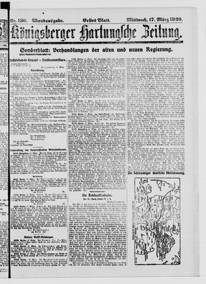 Königsberger Hartungsche Zeitung on Mar 17, 1920