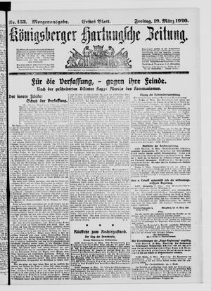 Königsberger Hartungsche Zeitung vom 19.03.1920