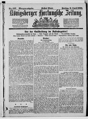 Königsberger Hartungsche Zeitung vom 02.04.1920