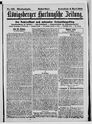 Königsberger Hartungsche Zeitung on Apr 3, 1920