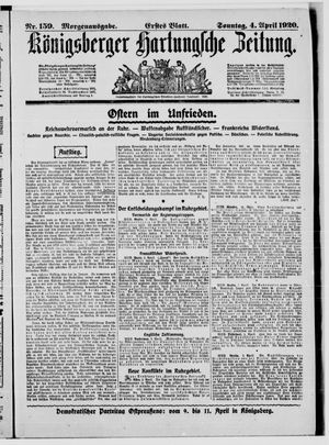 Königsberger Hartungsche Zeitung on Apr 4, 1920