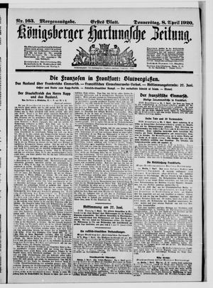 Königsberger Hartungsche Zeitung vom 08.04.1920