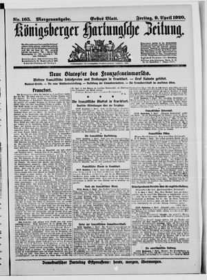 Königsberger Hartungsche Zeitung on Apr 9, 1920