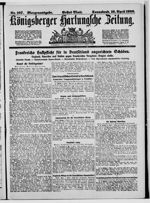 Königsberger Hartungsche Zeitung vom 10.04.1920