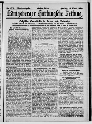 Königsberger Hartungsche Zeitung vom 16.04.1920