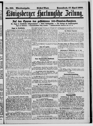 Königsberger Hartungsche Zeitung on Apr 17, 1920