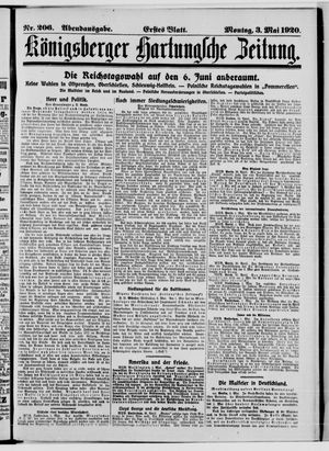Königsberger Hartungsche Zeitung on May 3, 1920