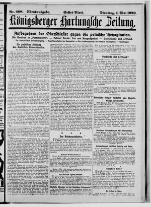 Königsberger Hartungsche Zeitung vom 04.05.1920