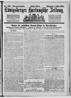 Königsberger Hartungsche Zeitung vom 05.05.1920