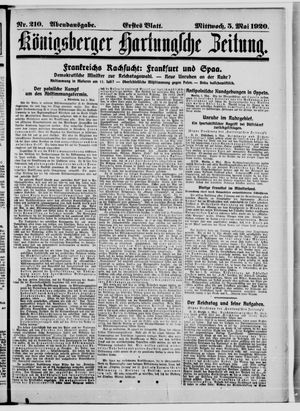 Königsberger Hartungsche Zeitung vom 05.05.1920