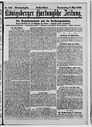 Königsberger Hartungsche Zeitung vom 06.05.1920