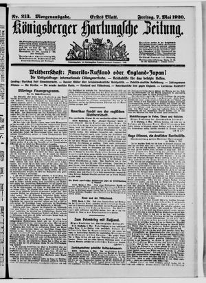 Königsberger Hartungsche Zeitung on May 7, 1920