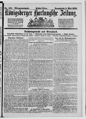 Königsberger Hartungsche Zeitung vom 08.05.1920