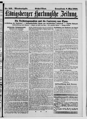 Königsberger Hartungsche Zeitung vom 08.05.1920