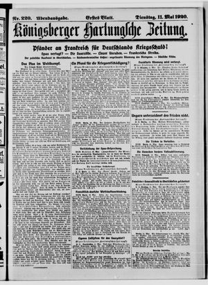 Königsberger Hartungsche Zeitung vom 11.05.1920