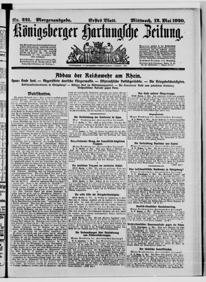 Königsberger Hartungsche Zeitung on May 12, 1920