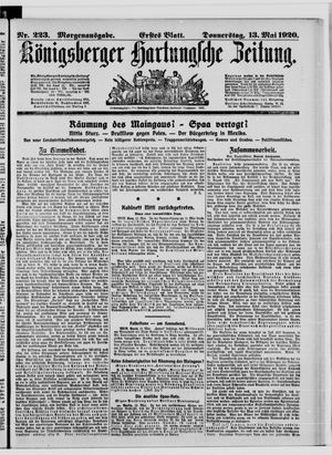 Königsberger Hartungsche Zeitung vom 13.05.1920