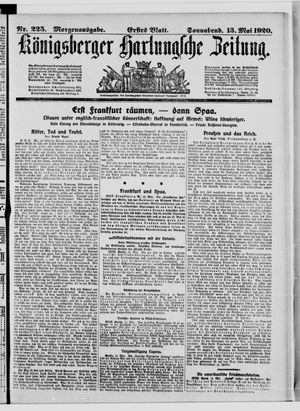 Königsberger Hartungsche Zeitung vom 15.05.1920