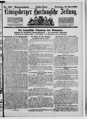 Königsberger Hartungsche Zeitung vom 18.05.1920