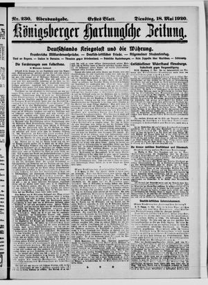 Königsberger Hartungsche Zeitung on May 18, 1920