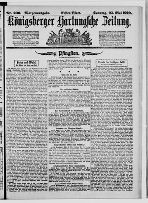 Königsberger Hartungsche Zeitung vom 23.05.1920