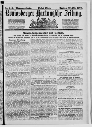 Königsberger Hartungsche Zeitung vom 28.05.1920