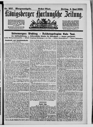 Königsberger Hartungsche Zeitung vom 04.06.1920