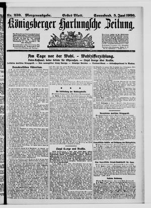 Königsberger Hartungsche Zeitung vom 05.06.1920