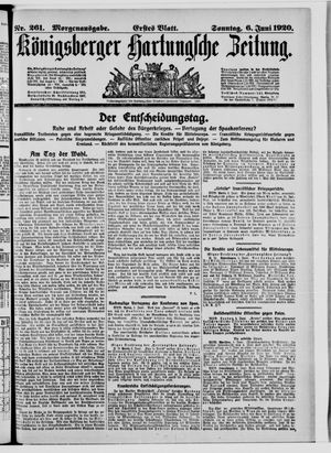 Königsberger Hartungsche Zeitung on Jun 6, 1920