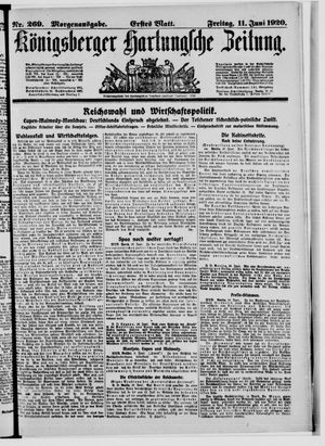 Königsberger Hartungsche Zeitung vom 11.06.1920