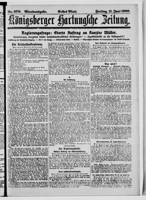 Königsberger Hartungsche Zeitung vom 11.06.1920
