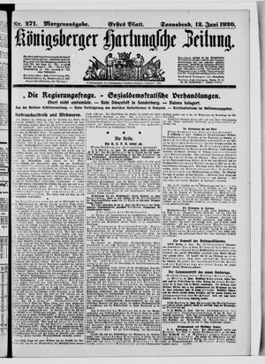 Königsberger Hartungsche Zeitung vom 12.06.1920