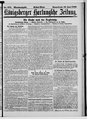 Königsberger Hartungsche Zeitung vom 12.06.1920
