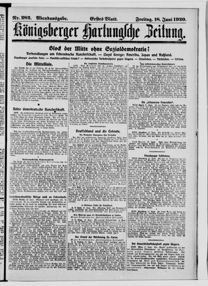 Königsberger Hartungsche Zeitung vom 18.06.1920