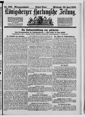 Königsberger Hartungsche Zeitung vom 23.06.1920