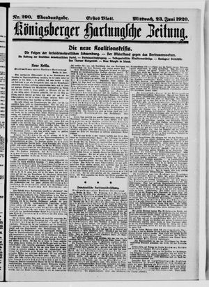 Königsberger Hartungsche Zeitung vom 23.06.1920