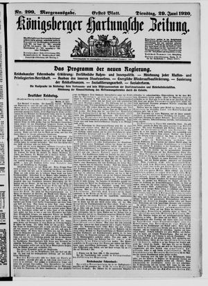 Königsberger Hartungsche Zeitung vom 29.06.1920