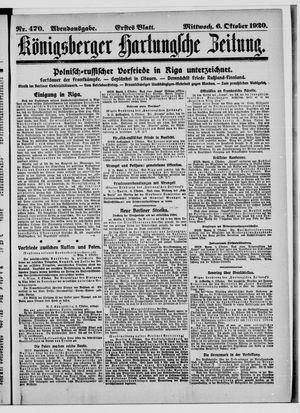 Königsberger Hartungsche Zeitung vom 06.10.1920
