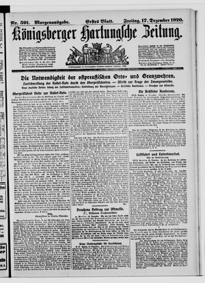 Königsberger Hartungsche Zeitung vom 17.12.1920