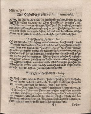 Bericht was sich zu anfang dieß itzt angehenden ... Jahres in Deutschlandt, Franckreich, Welschlandt, Böhmen, Ungern, Nederlandt und in andern örten hin unnd wieder zugetragen on Jul 16, 1618