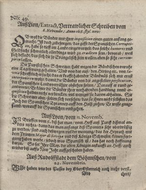 Bericht was sich zu anfang dieß itzt angehenden ... Jahres in Deutschlandt, Franckreich, Welschlandt, Böhmen, Ungern, Nederlandt und in andern örten hin unnd wieder zugetragen on Dec 17, 1618