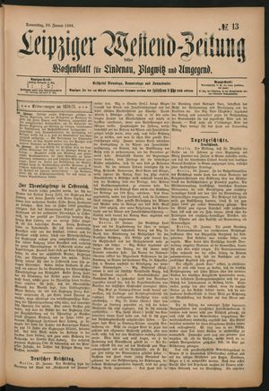 Leipziger Westend-Zeitung on Jan 30, 1896