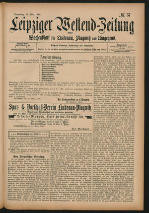 Leipziger Westend-Zeitung vom 26.03.1896