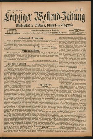 Leipziger Westend-Zeitung vom 28.04.1896