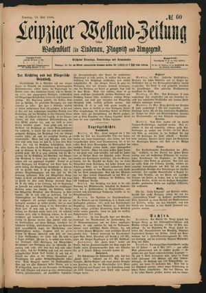 Leipziger Westend-Zeitung on May 19, 1896