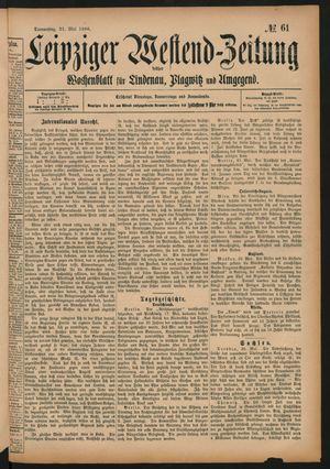 Leipziger Westend-Zeitung vom 21.05.1896