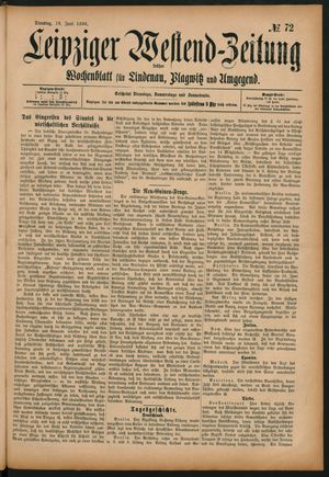 Leipziger Westend-Zeitung on Jun 16, 1896