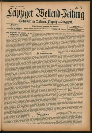 Leipziger Westend-Zeitung vom 16.06.1896