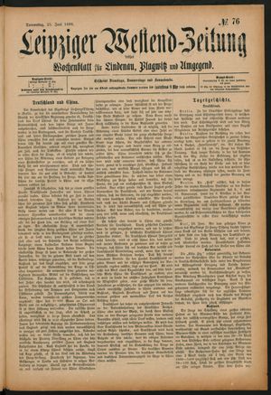 Leipziger Westend-Zeitung vom 25.06.1896